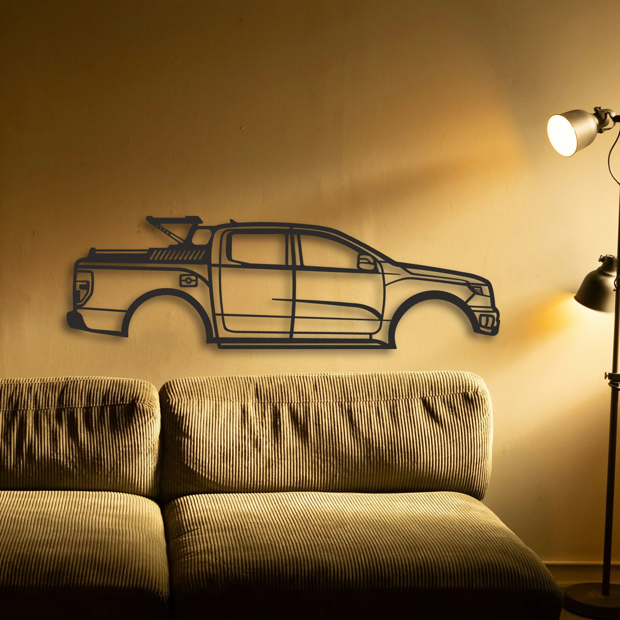 Ford F150 Classic Silhouette Metal Wall Art - Automotive Garage Decor