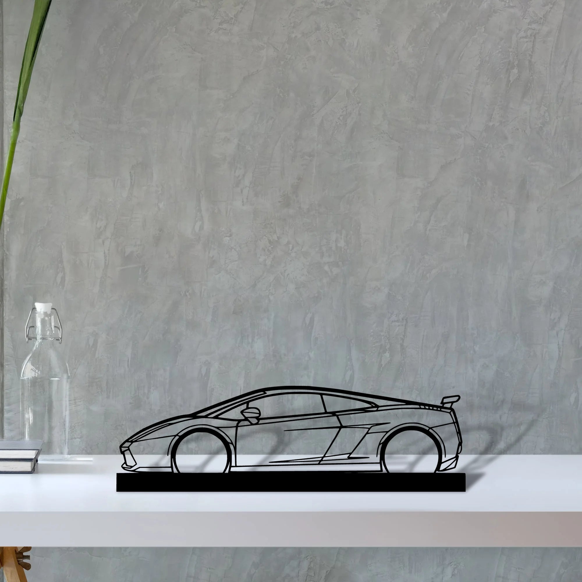 gallardo-superleggera-2007 Silhouette Metal Art Stand - Aero Silhouette