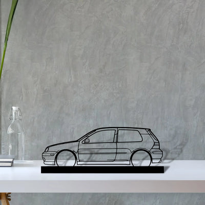 golf-gti-mk4 Silhouette Metal Art Stand - Aero Silhouette