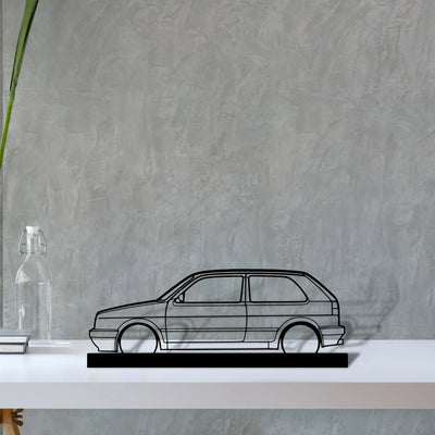 golf-mk2-gti Silhouette Metal Art Stand - Aero Silhouette