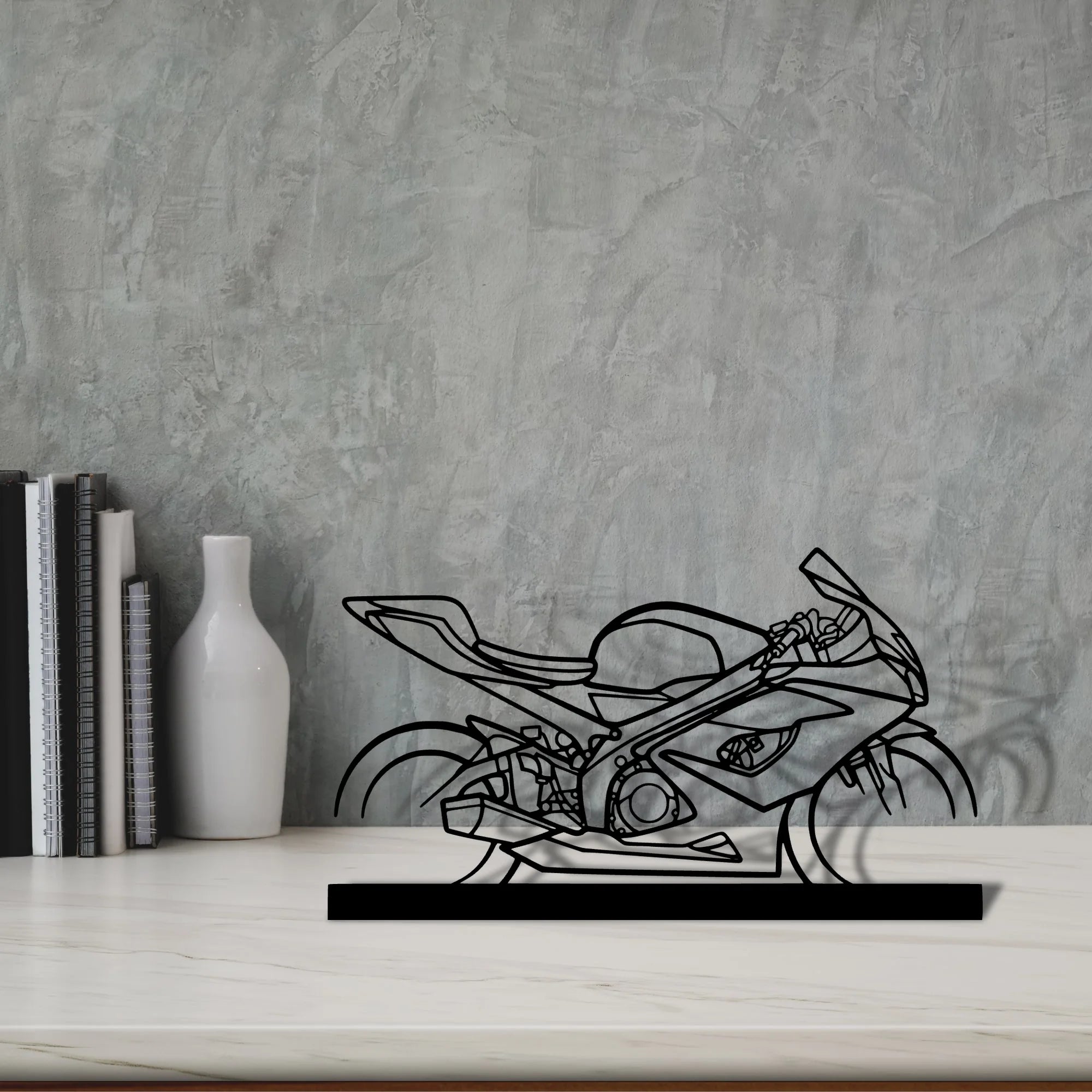 gsx-r-1000 Silhouette Metal Art Stand - Aero Silhouette