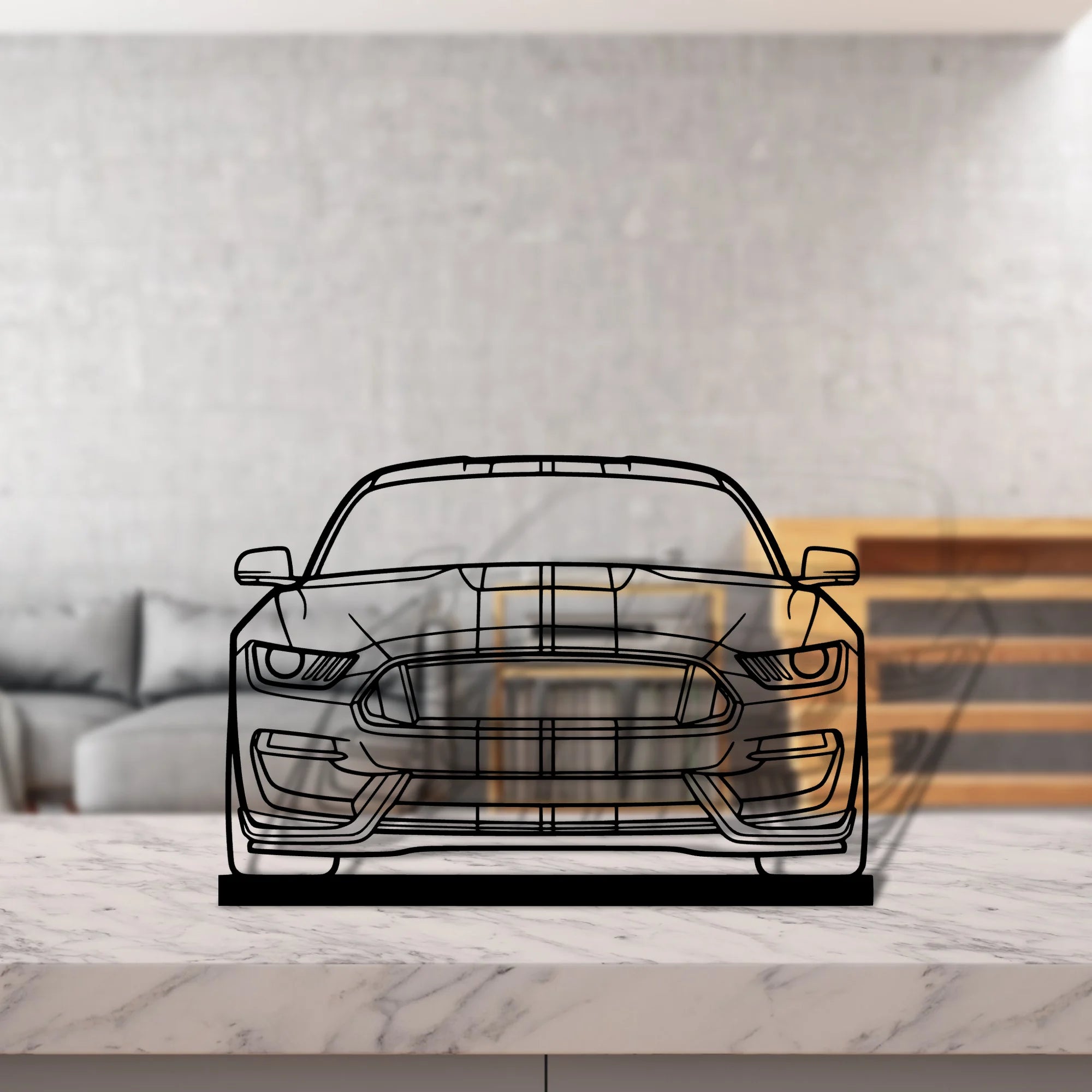 gt350 Silhouette Metal Art Stand - Aero Silhouette