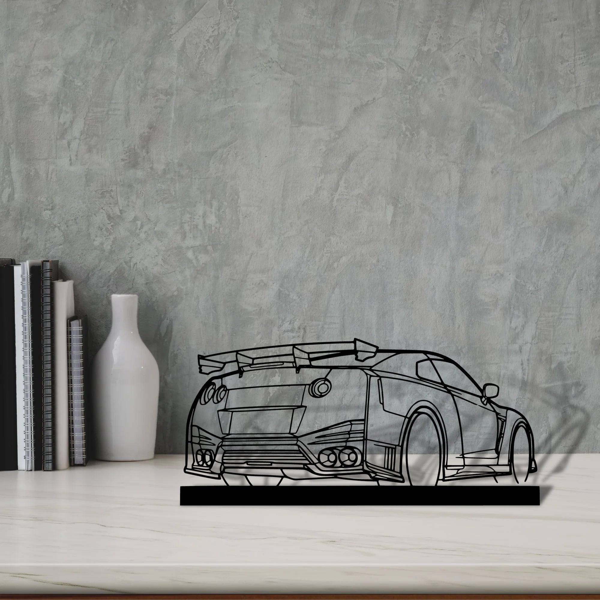 gtr-nismo Silhouette Metal Art Stand - Aero Silhouette