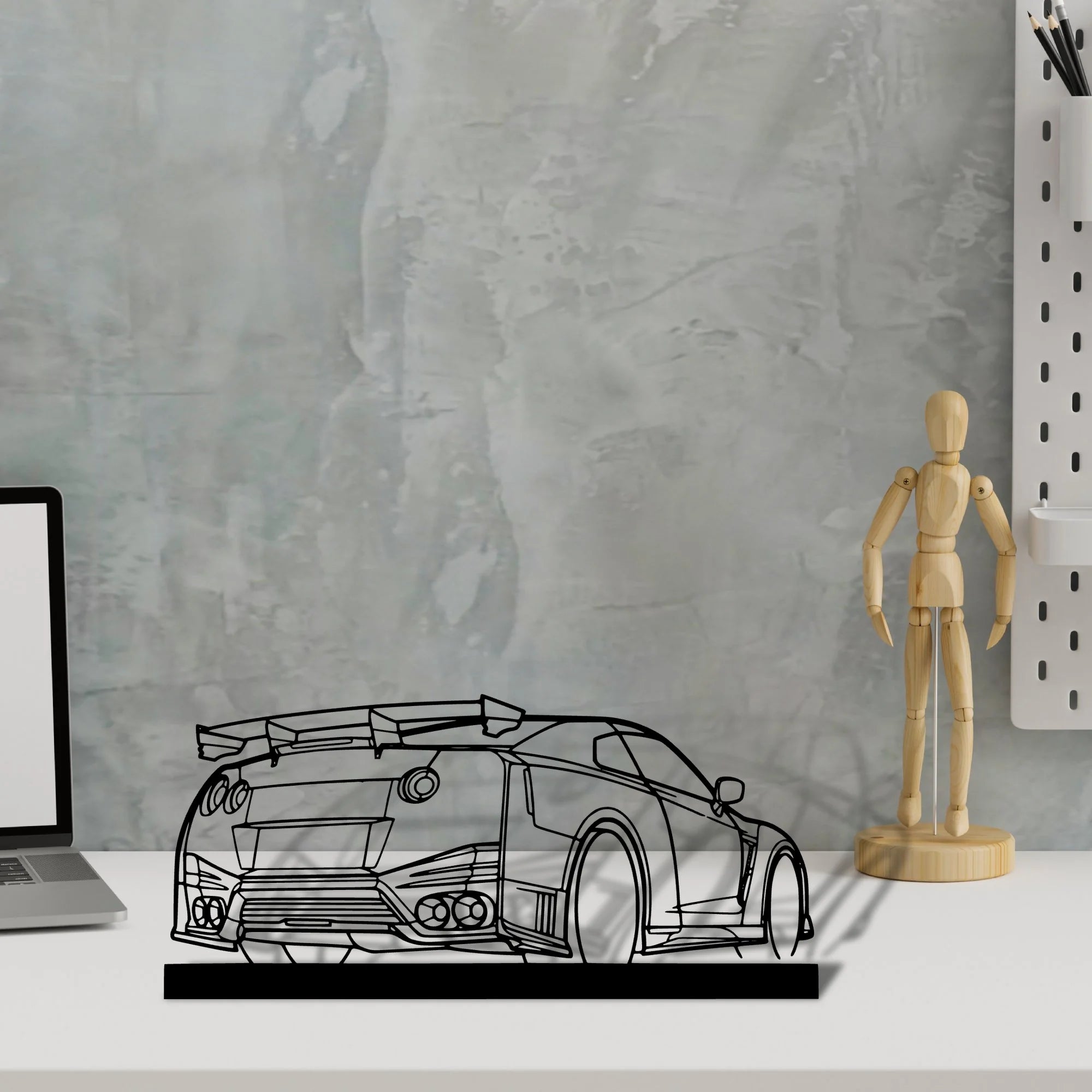 gtr-nismo Silhouette Metal Art Stand - Aero Silhouette
