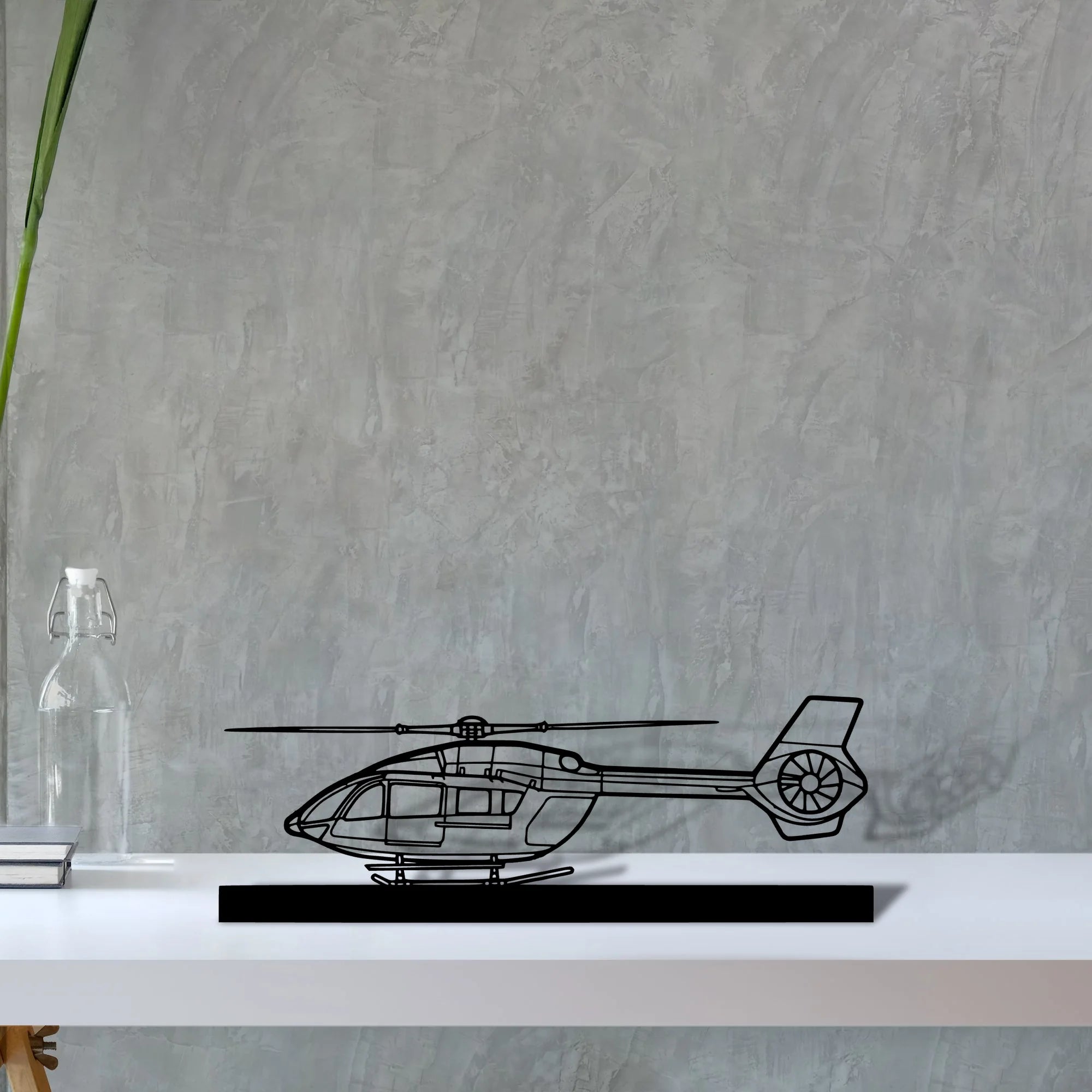h145-4 Silhouette Metal Art Stand - Aero Silhouette