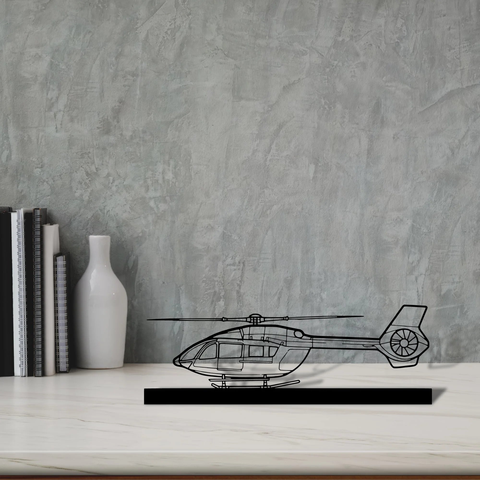 h145 Silhouette Metal Art Stand - Aero Silhouette