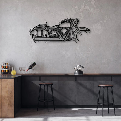 Heritage Classic 1944 Classic Motorcycle Silhouette Metal Wall Art - Moto Garage Decor