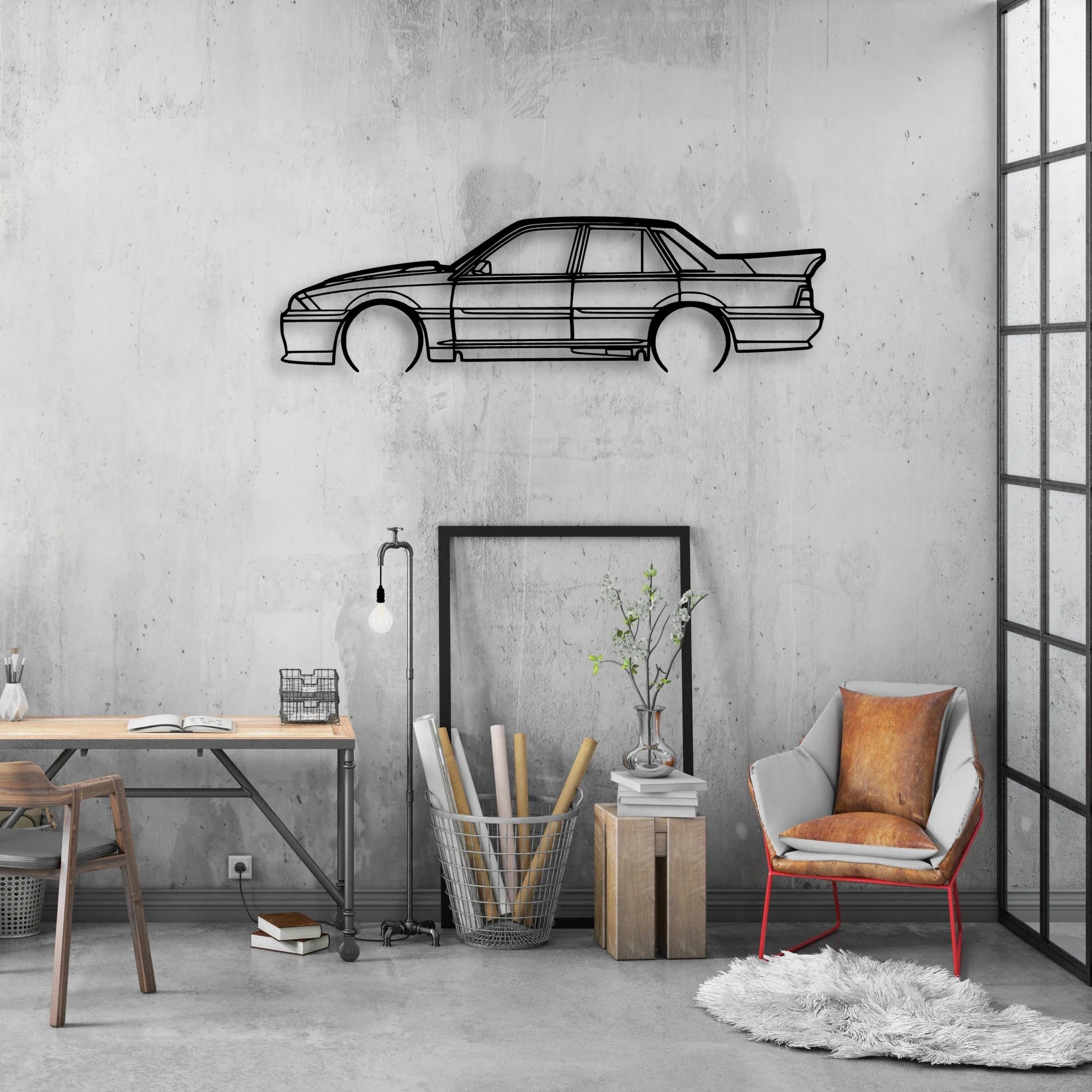 hsv vl ss 1988 Classic Silhouette Metal Wall Art - Automotive Garage Decor