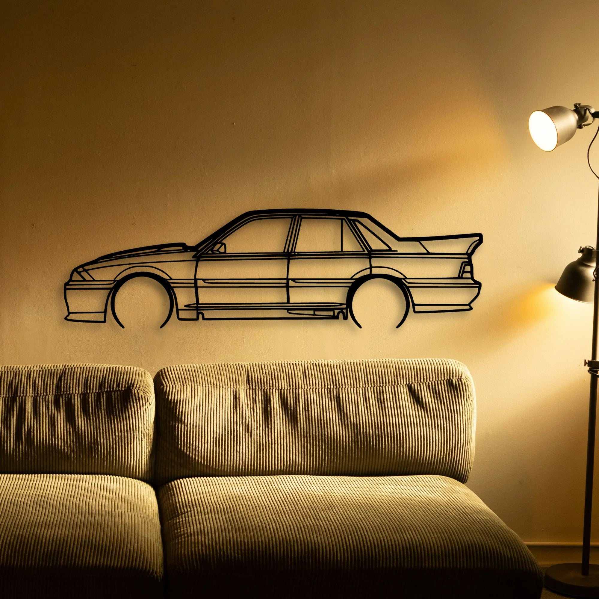 Hsv VL SS 1988 Classic Silhouette Metal Wall Art - Automotive Garage Decor