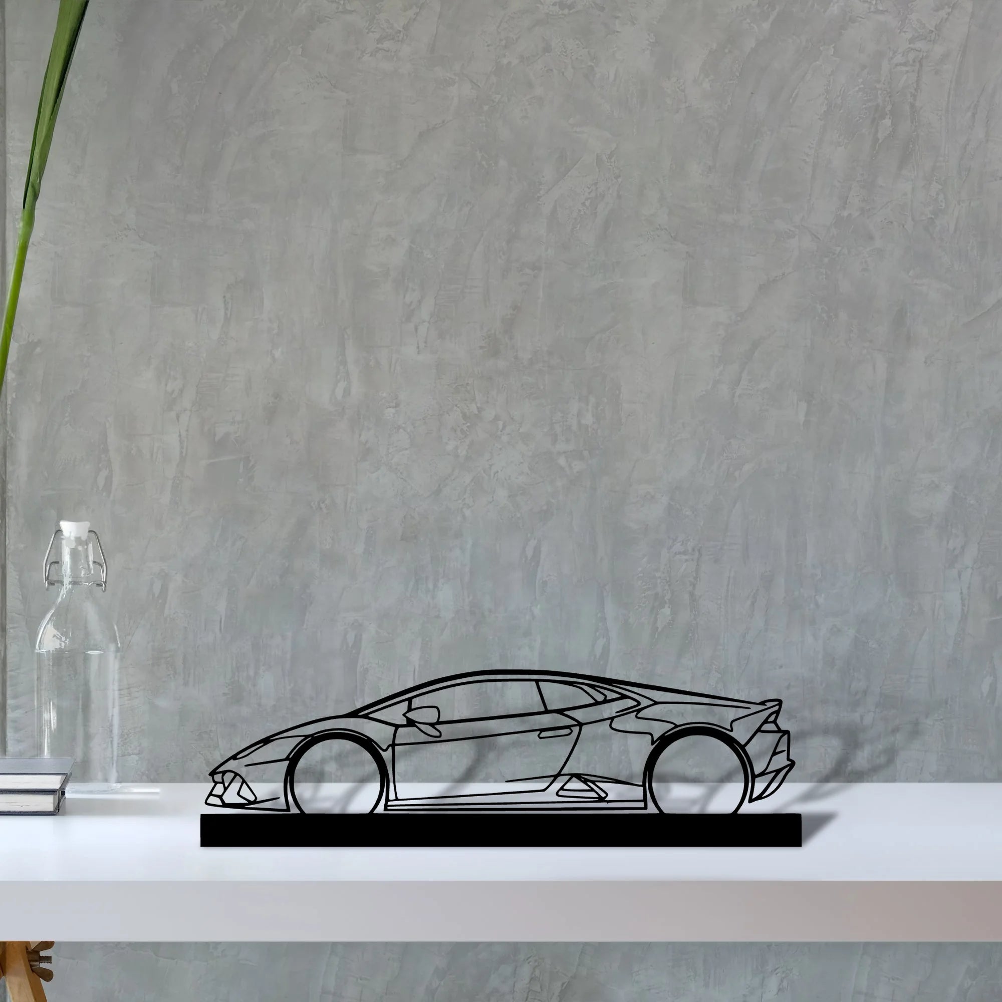 huracan Silhouette Metal Art Stand - Aero Silhouette