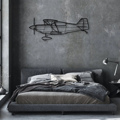 Husky A-1C Classic Aircraft Silhouette Metal Wall Art - Aviation Hangar Decor