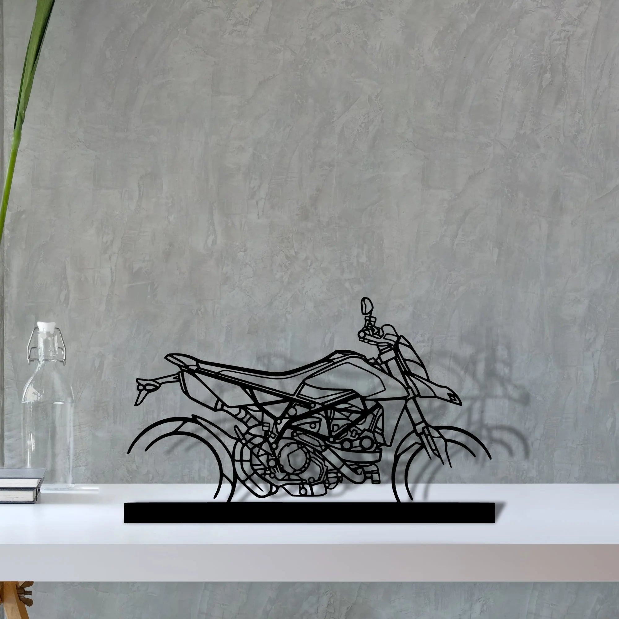 hyper-motard-950-rve Silhouette Metal Art Stand - Aero Silhouette