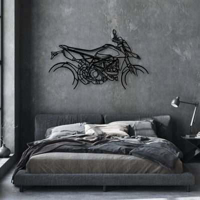 Hyper Motard 950 RVE Classic Motorcycle Silhouette Metal Wall Art - Moto Garage Decor