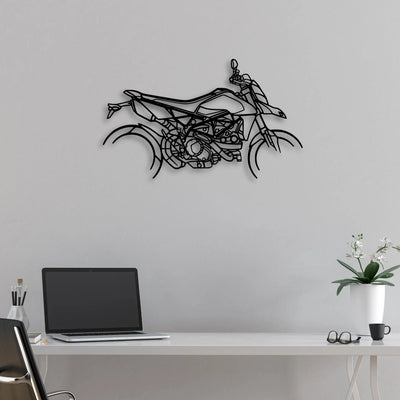 Hyper Motard 950 RVE Classic Motorcycle Silhouette Metal Wall Art - Moto Garage Decor