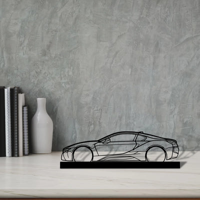 i8 Silhouette Metal Art Stand - Aero Silhouette