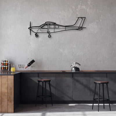 J500 Classic Aircraft Silhouette Metal Wall Art - Aviation Hangar Decor
