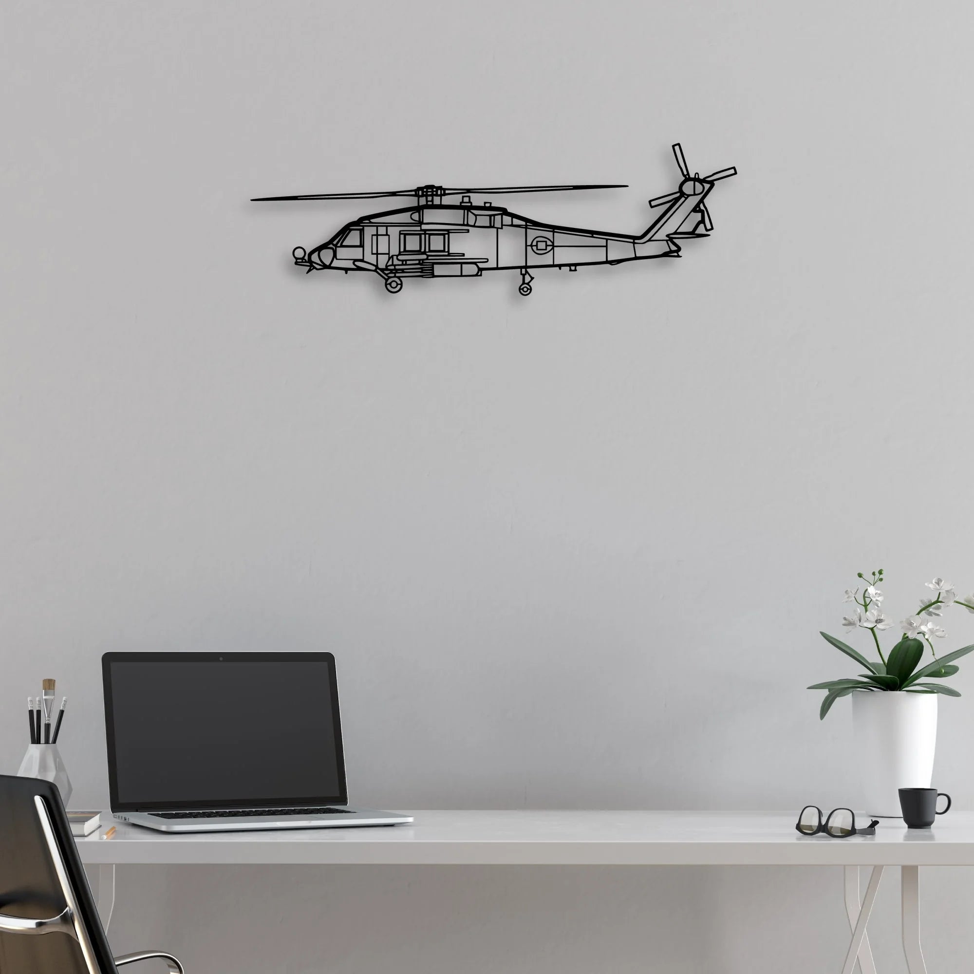 JA37 C Viggen Fighter Classic Aircraft Silhouette Metal Wall Art - Aviation Hangar Decor