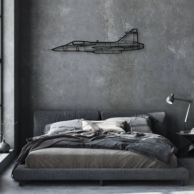 JAS-39 Gripern Classic Aircraft Silhouette Metal Wall Art - Aviation Hangar Decor