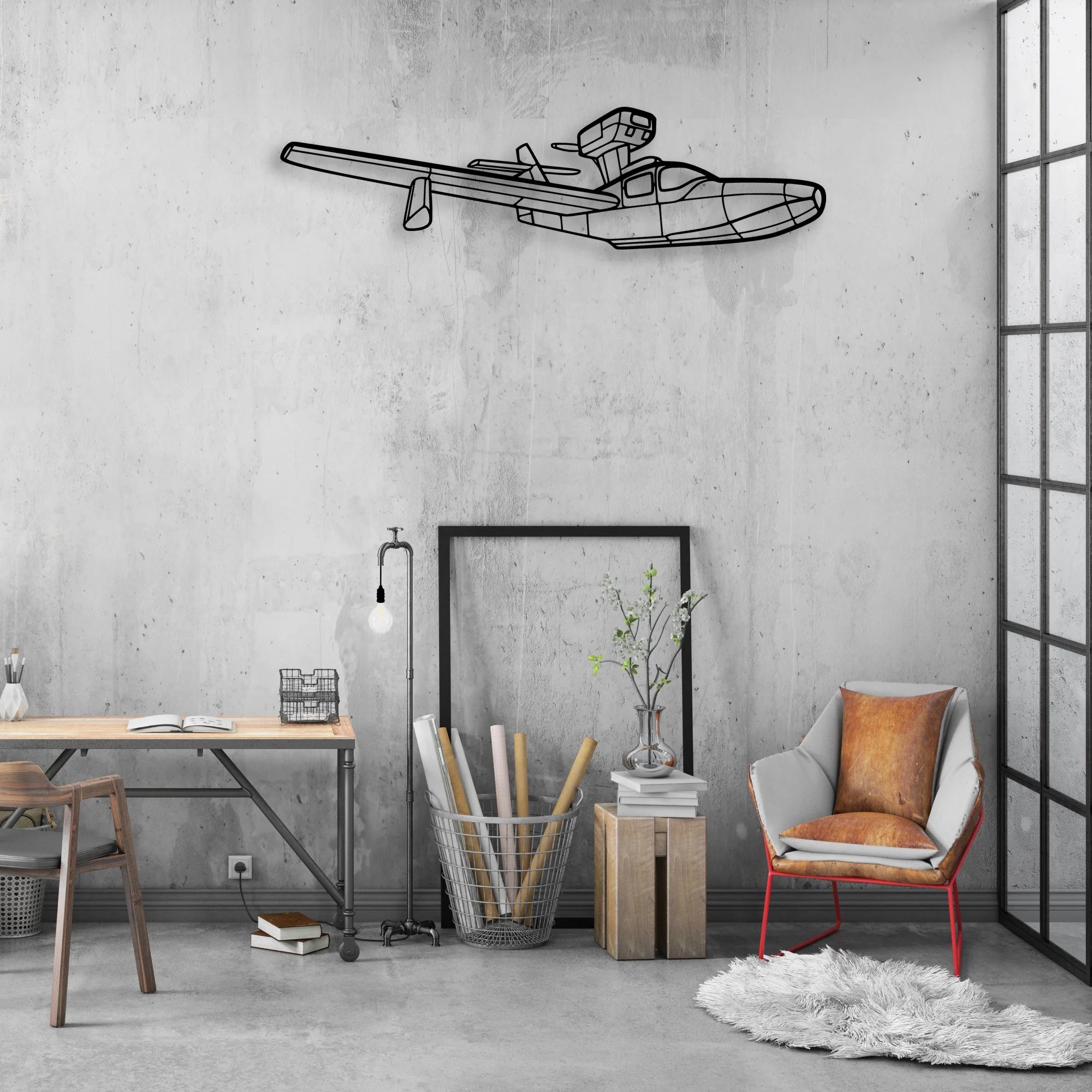 Jumper Diy Classic Aircraft Silhouette Metal Wall Art - Aviation Hangar Decor