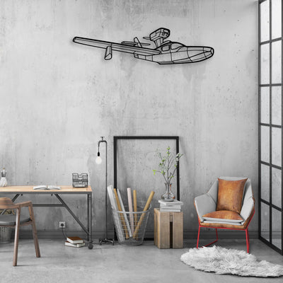 Jumper Diy Classic Aircraft Silhouette Metal Wall Art - Aviation Hangar Decor
