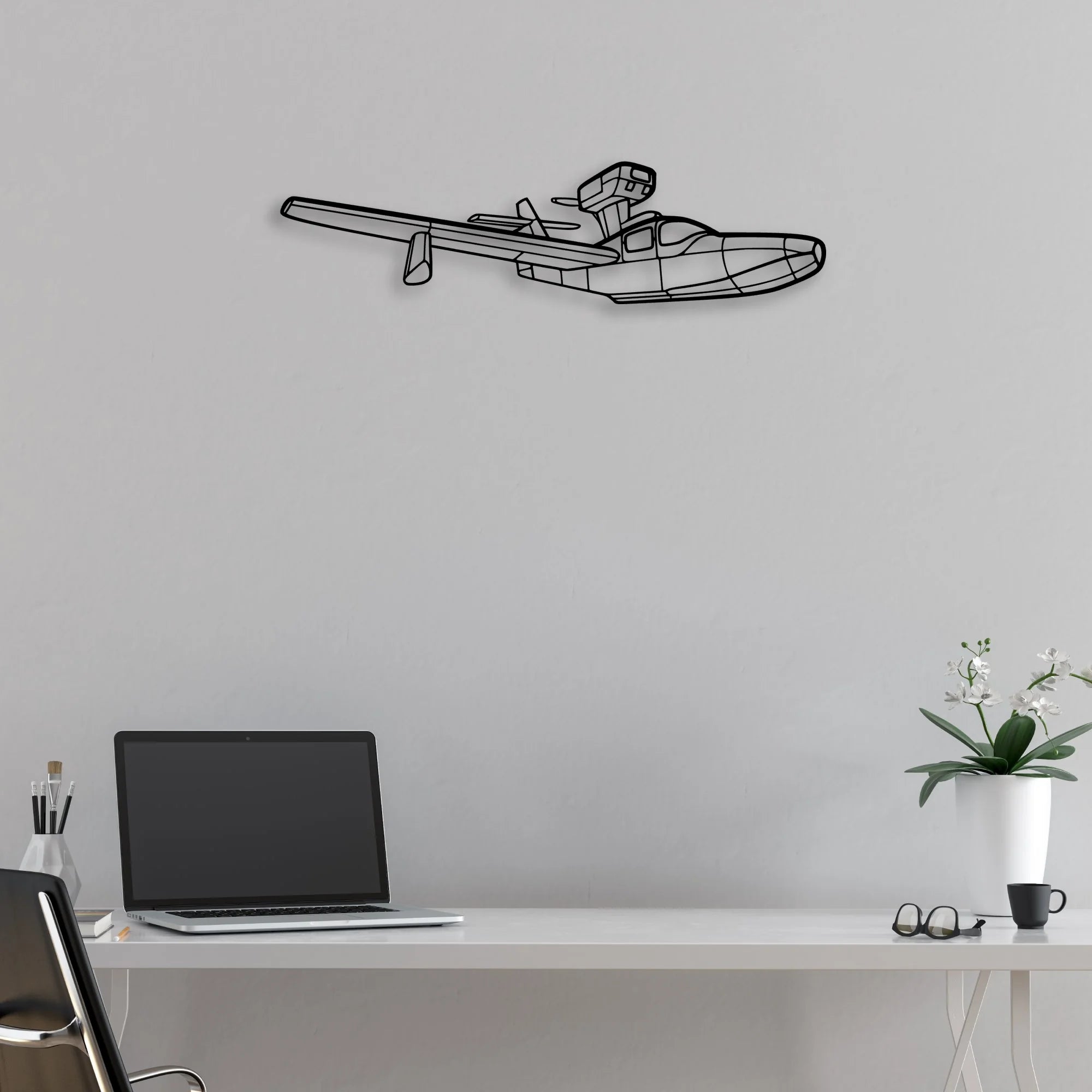 Jumper Diy Classic Aircraft Silhouette Metal Wall Art - Aviation Hangar Decor