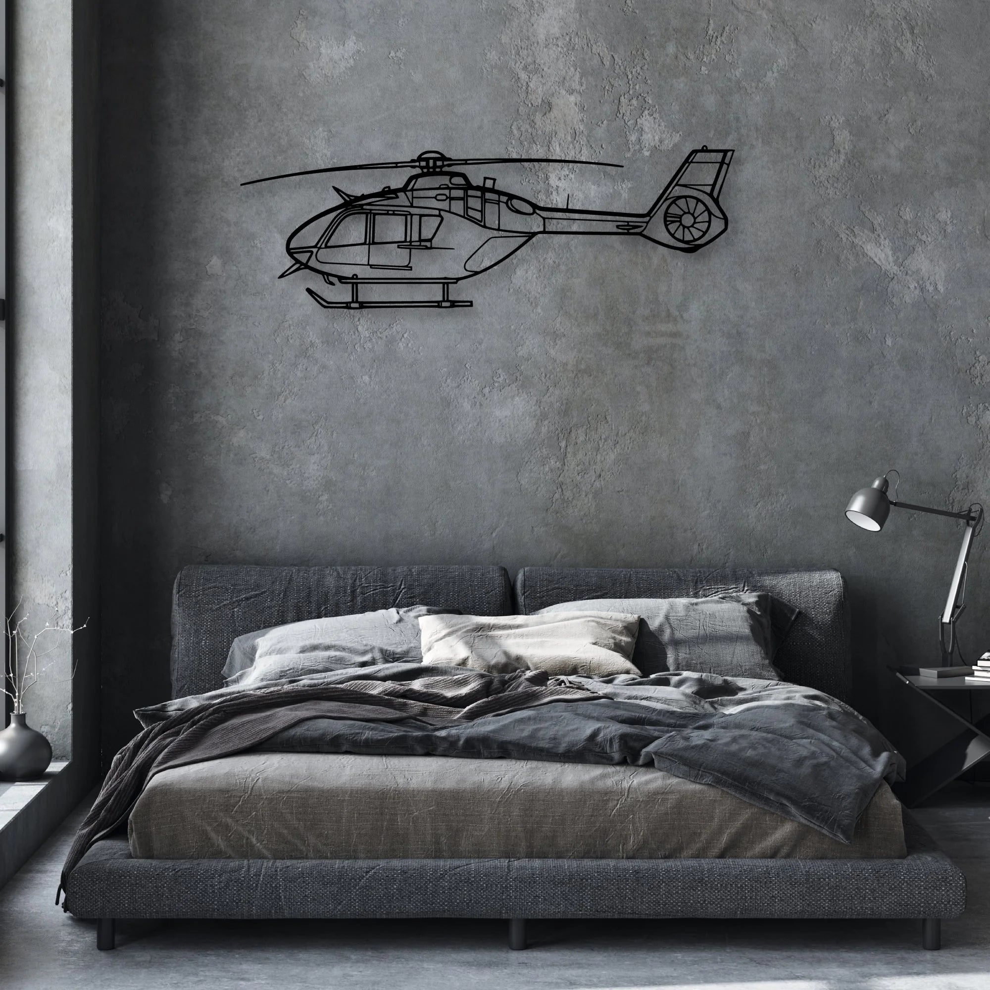 Juno HT1 Classic Aircraft Silhouette Metal Wall Art - Aviation Hangar Decor