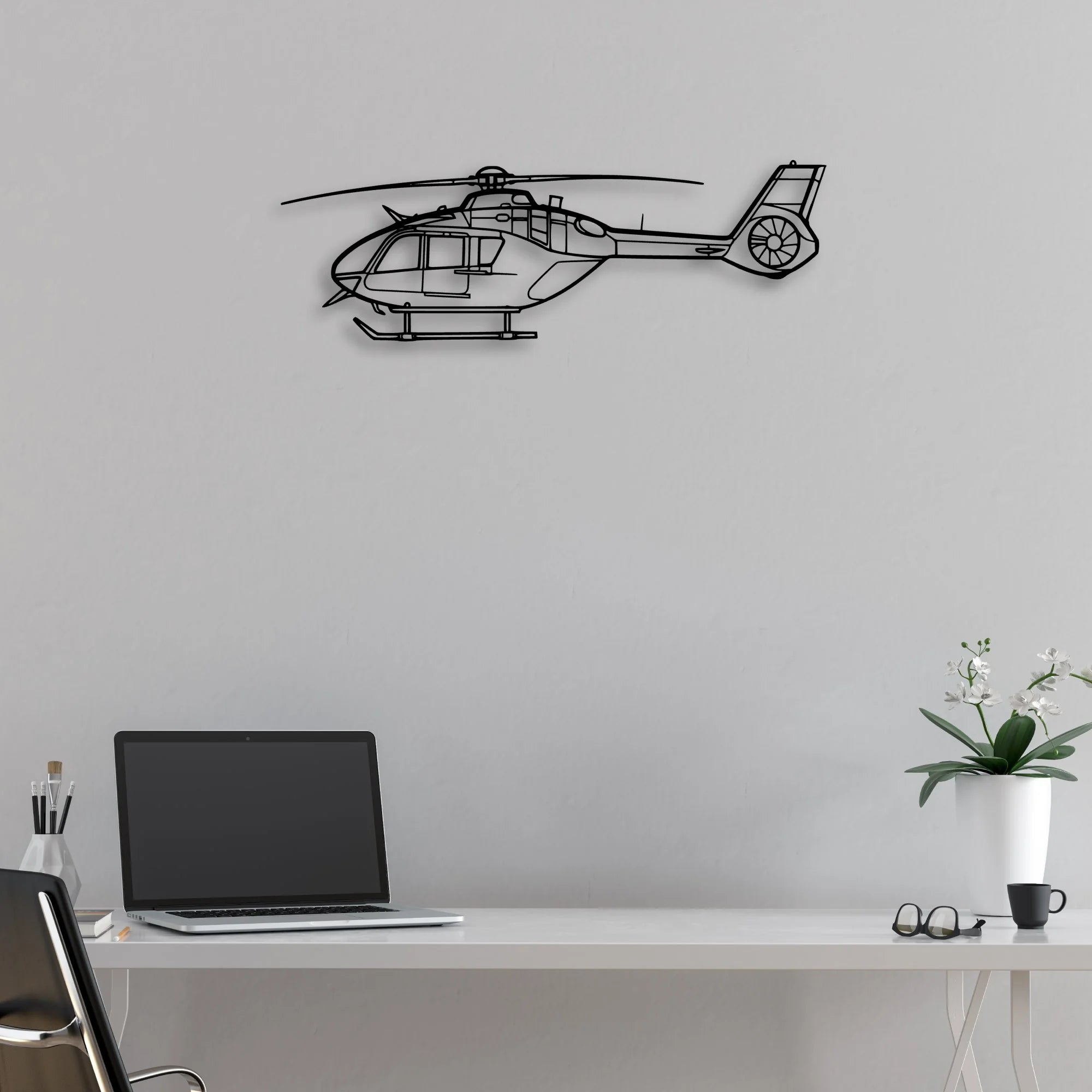 Juno HT1 Classic Aircraft Silhouette Metal Wall Art - Aviation Hangar Decor
