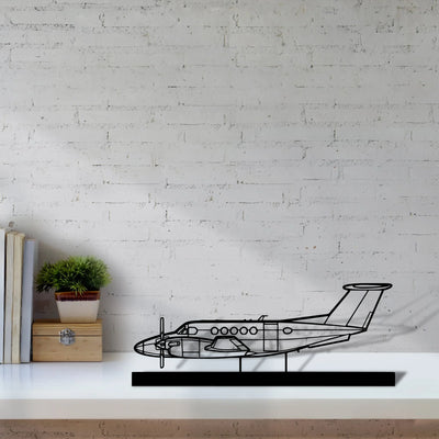 king-air-b200 Silhouette Metal Art Stand - Aero Silhouette