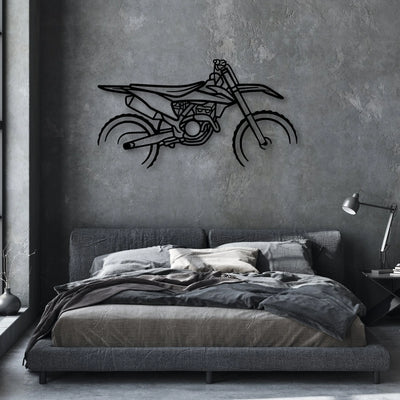 KTM Motocross Classic Motorcycle Silhouette Metal Wall Art - Moto Garage Decor