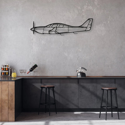 Lancair IV P-2 Classic Aircraft Silhouette Metal Wall Art - Aviation Hangar Decor