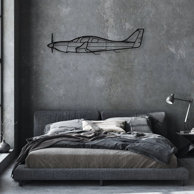 Lancair IV P-2 Classic Aircraft Silhouette Metal Wall Art - Aviation Hangar Decor