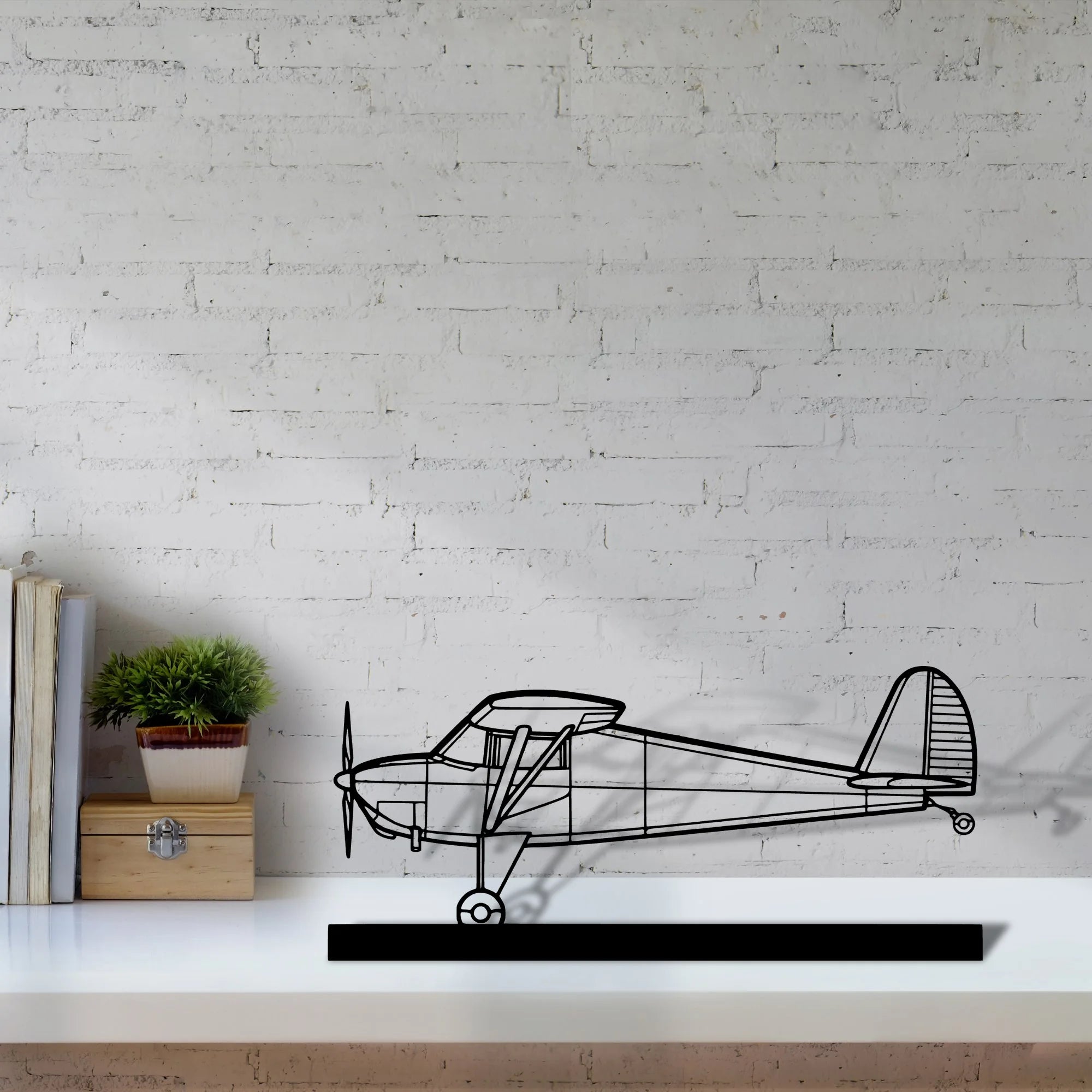 luscombe-8a-2 Silhouette Metal Art Stand - Aero Silhouette