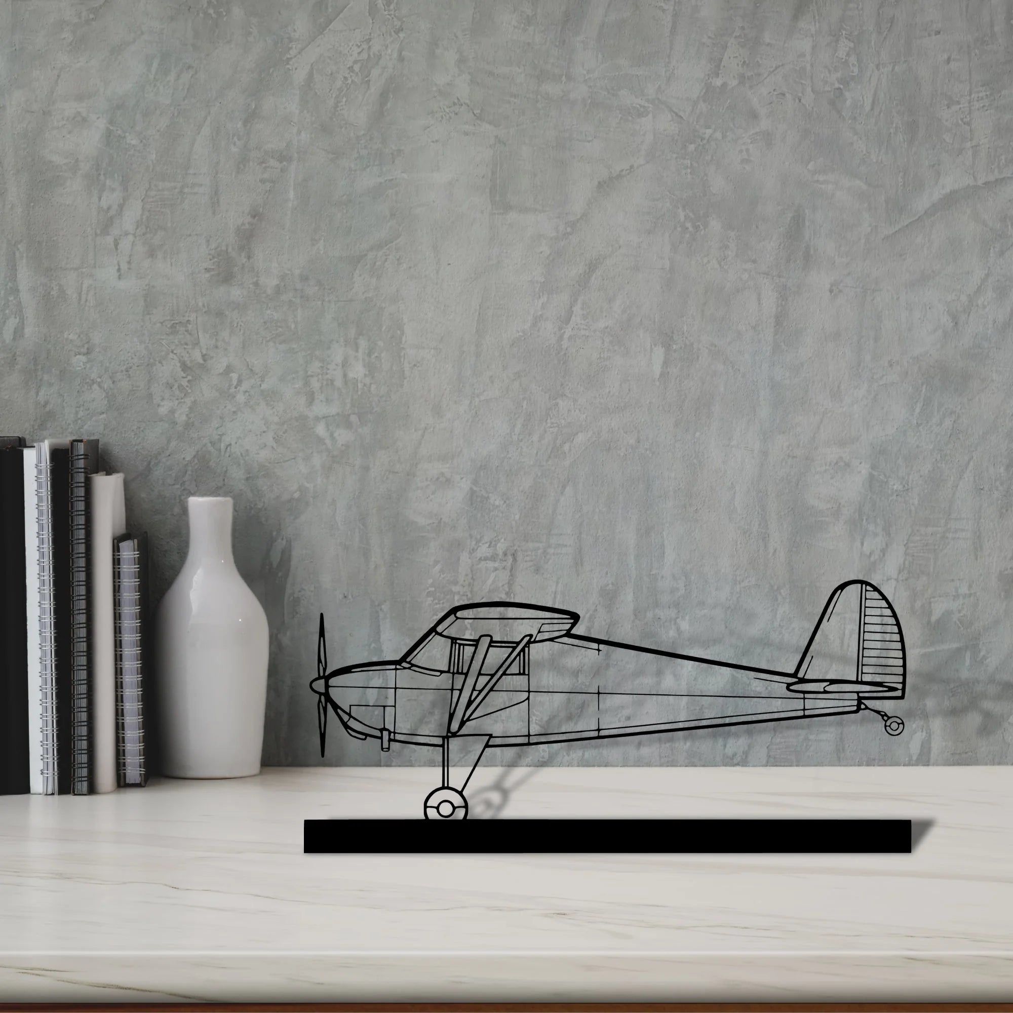 luscombe-8a Silhouette Metal Art Stand - Aero Silhouette