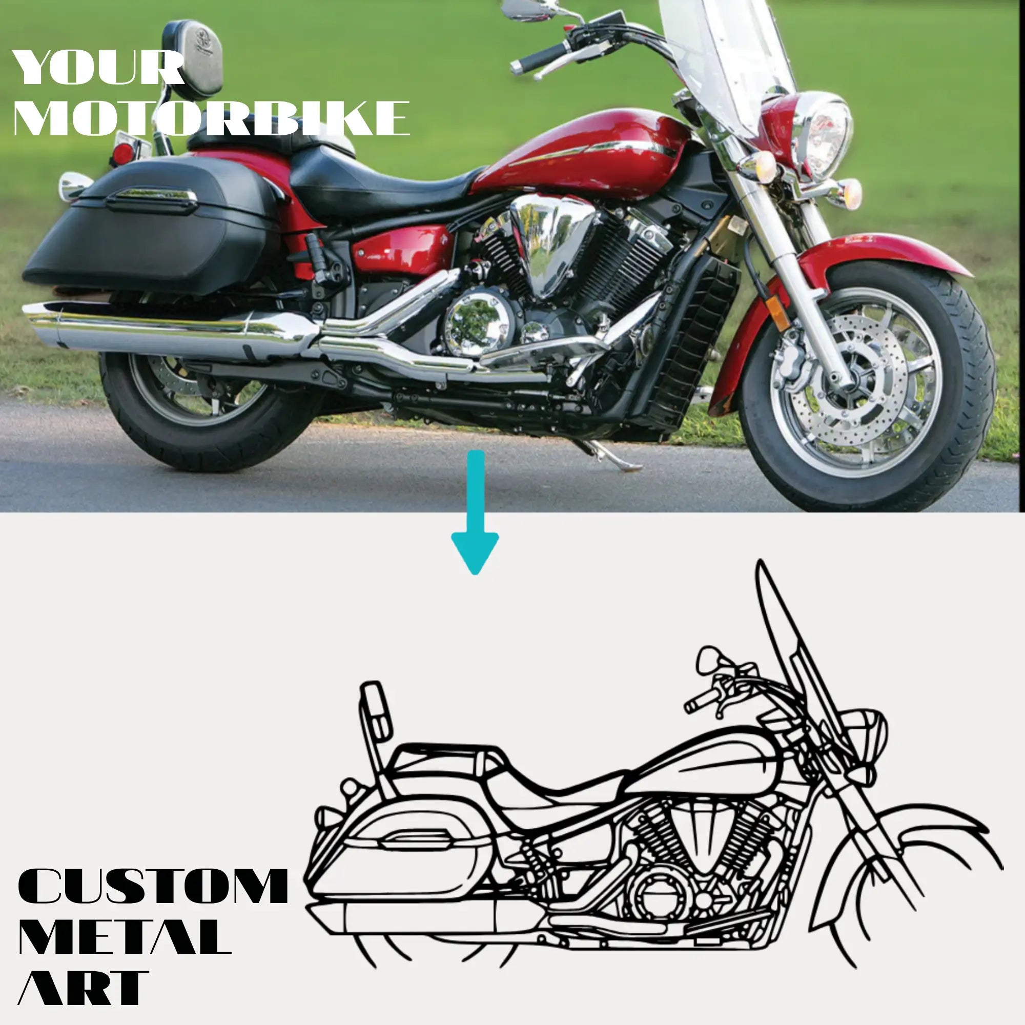 Your Custom Bike Silhouette Metal Wall Art Service