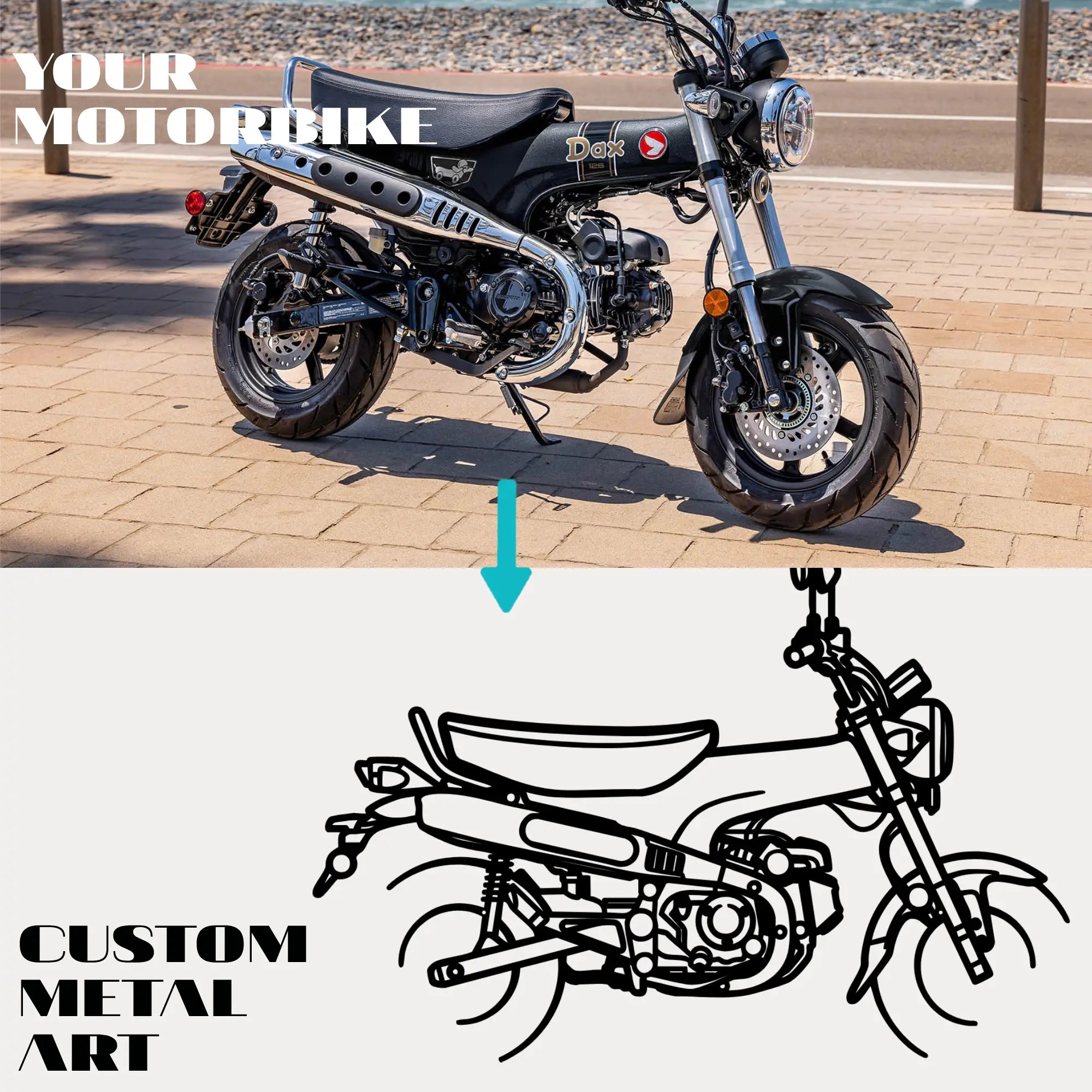 Your Custom Bike Silhouette Metal Wall Art Service
