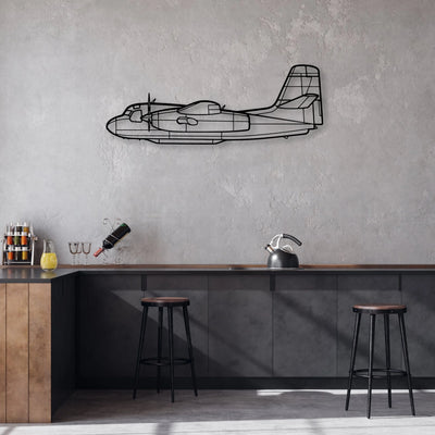 M20E Classic Aircraft Silhouette Metal Wall Art - Aviation Hangar Decor