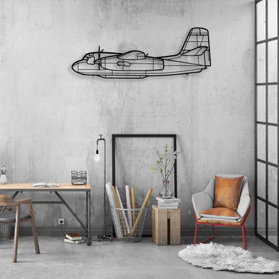 M20E Classic Aircraft Silhouette Metal Wall Art - Aviation Hangar Decor