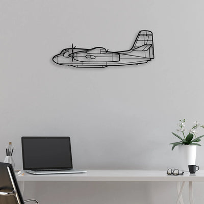 M20E Classic Aircraft Silhouette Metal Wall Art - Aviation Hangar Decor