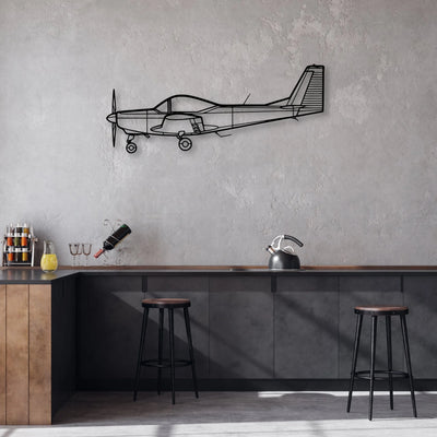 M20M Classic Aircraft Silhouette Metal Wall Art - Aviation Hangar Decor
