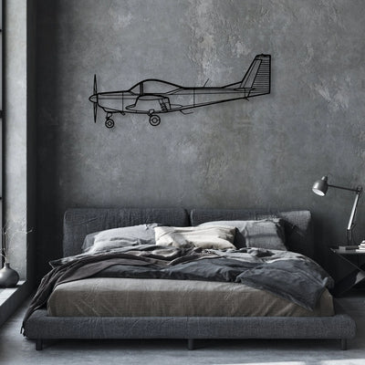 M20M Classic Aircraft Silhouette Metal Wall Art - Aviation Hangar Decor