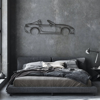 mazda mx5 rf Classic Silhouette Metal Wall Art - Automotive Garage Decor