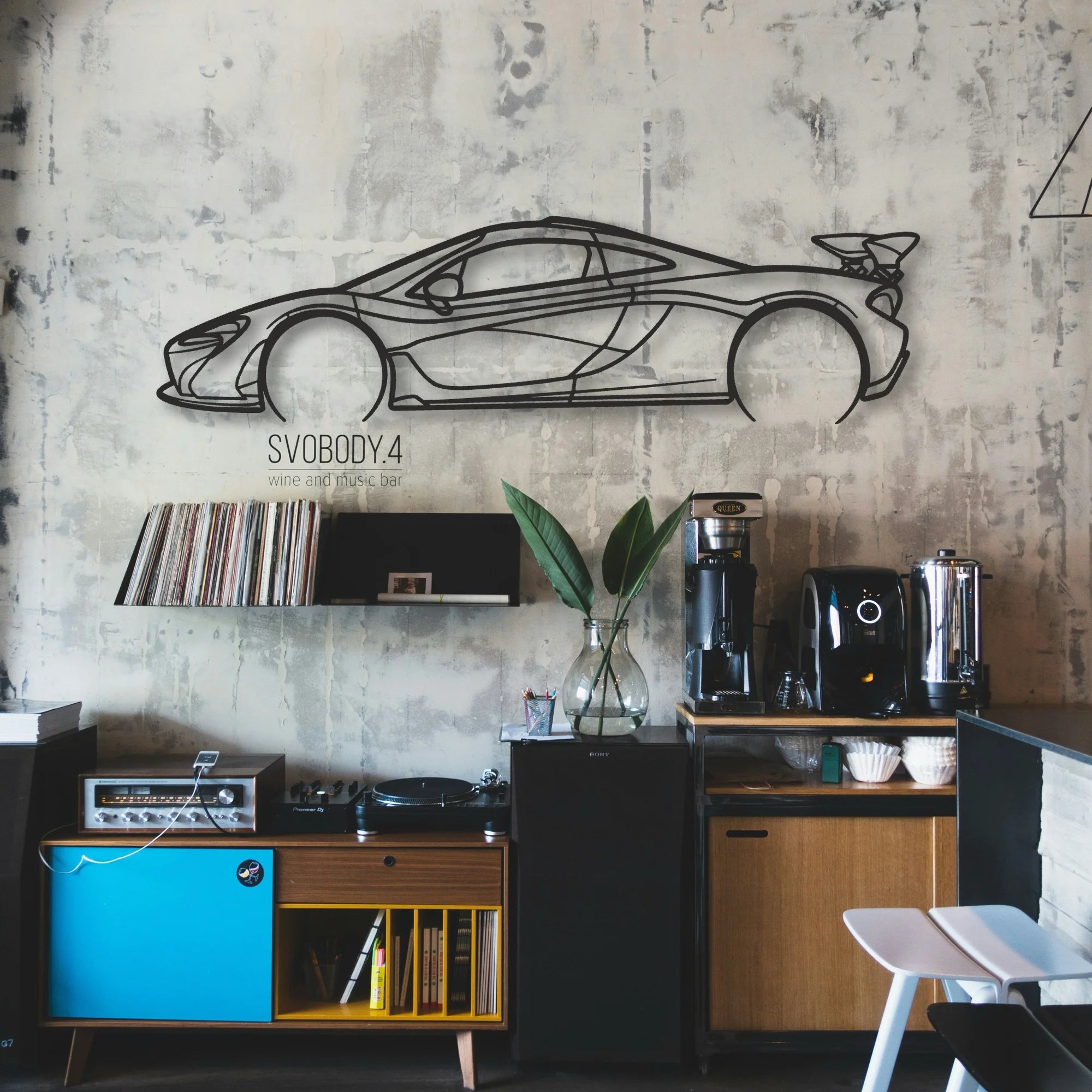 Mclaren P1 Classic Silhouette Metal Wall Art - Automotive Garage Decor