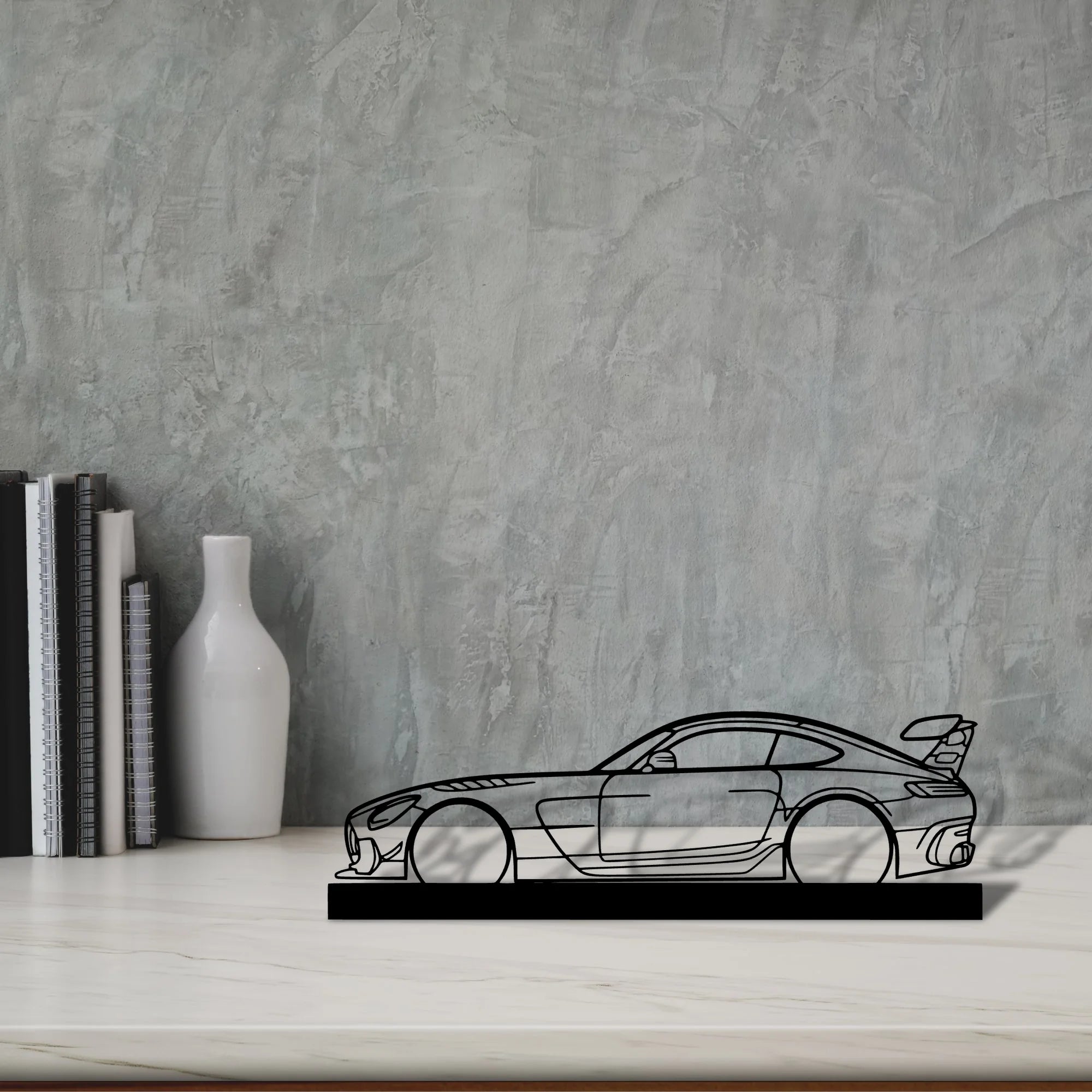 mercedes-amg-gt-black-series Silhouette Metal Art Stand - Aero Silhouette