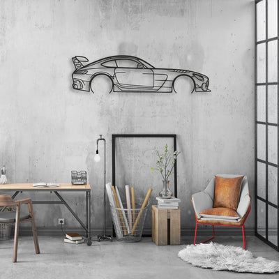mercedes amg gt Classic Silhouette Metal Wall Art - Automotive Garage Decor