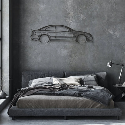mercedes clk63 Classic Silhouette Metal Wall Art - Automotive Garage Decor