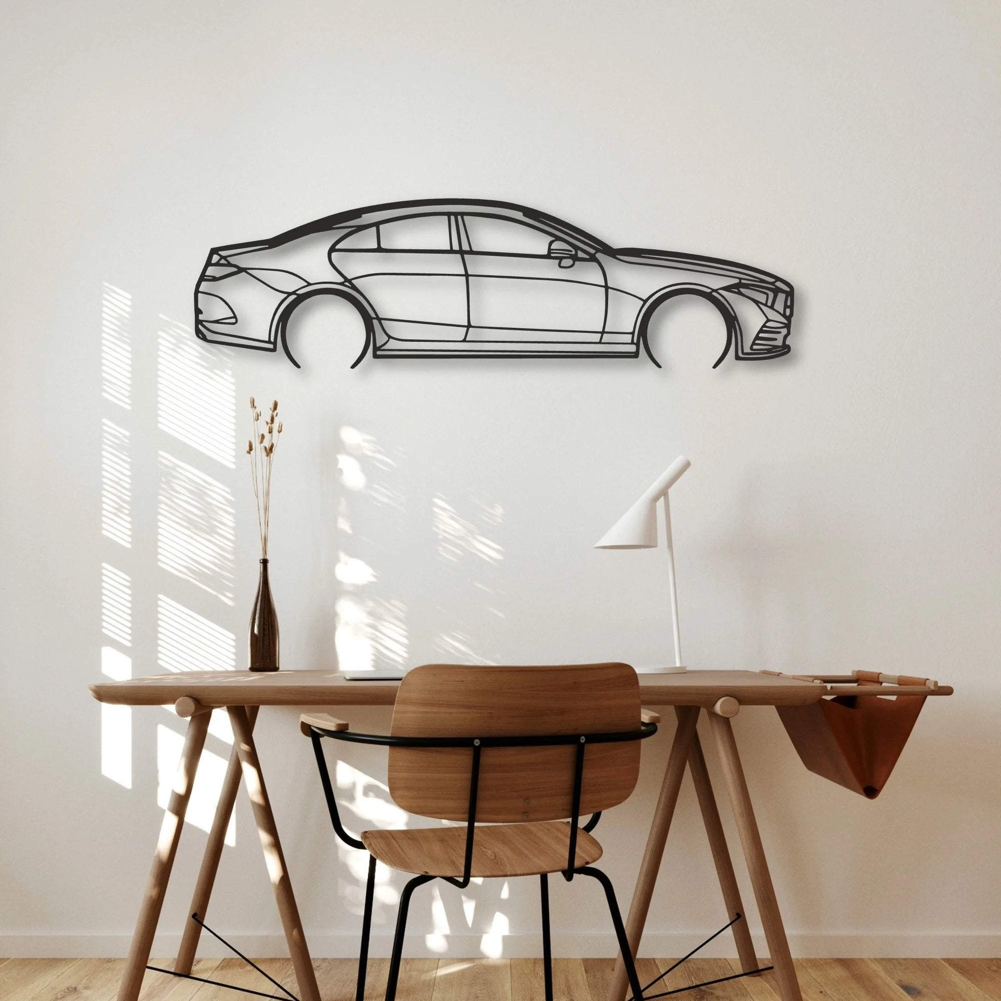 Mercedes Cls Classic Silhouette Metal Wall Art - Automotive Garage Decor