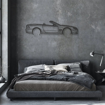 mercedes sl55 r230 Classic Silhouette Metal Wall Art - Automotive Garage Decor