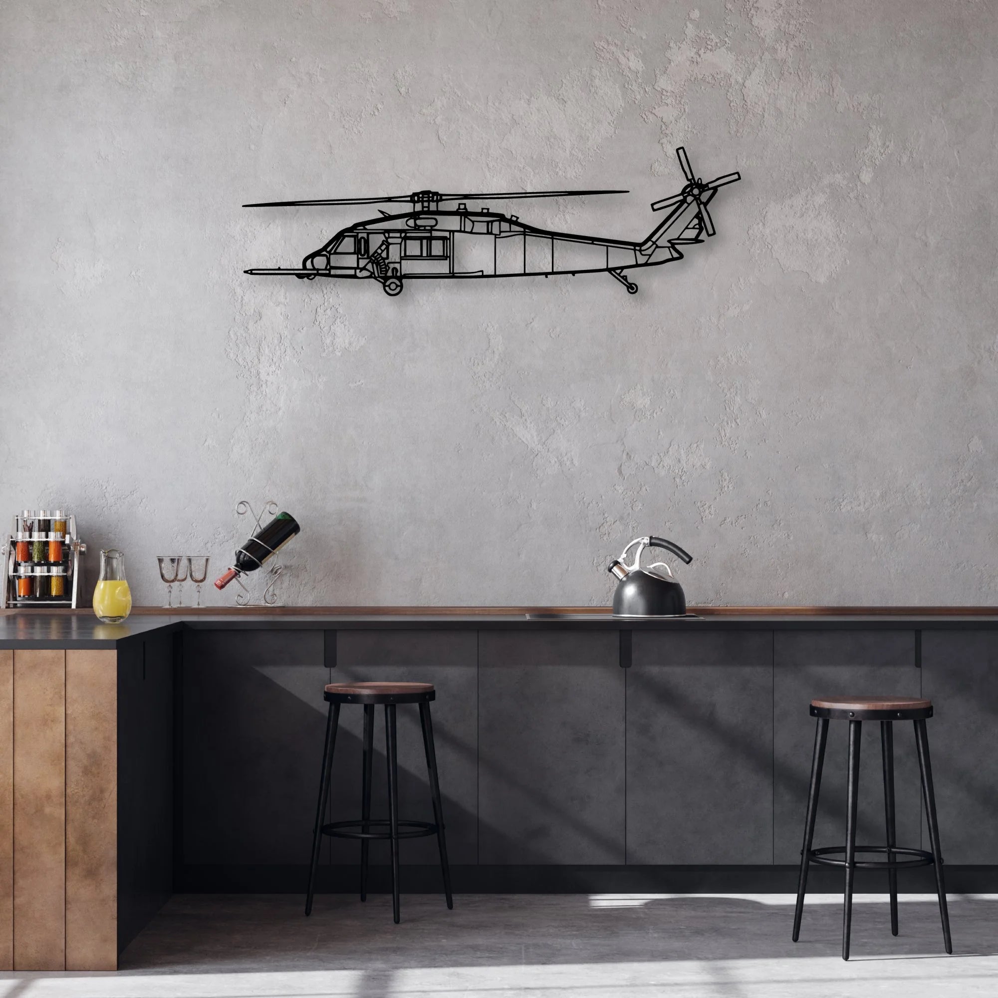 Model 18 Classic Aircraft Silhouette Metal Wall Art - Aviation Hangar Decor