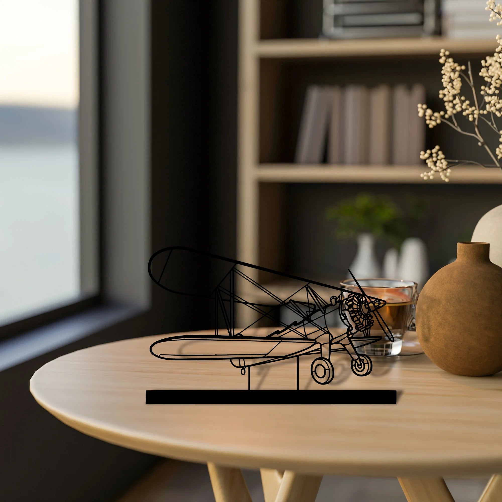 model-75-2 Silhouette Metal Art Stand - Aero Silhouette