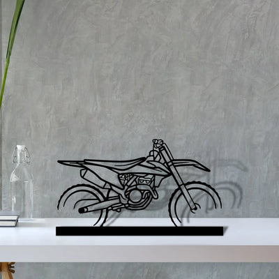 motocross Silhouette Metal Art Stand - Aero Silhouette